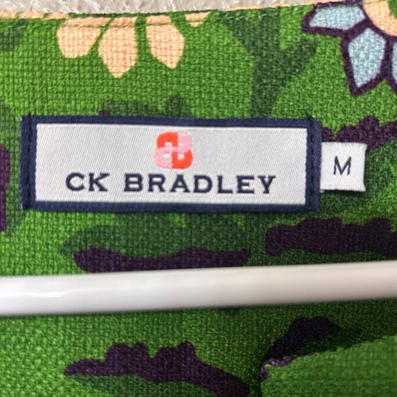 CK Bradley Green Floral Jacket 3/4 Sleeves Open Front Size M - Picture 4 of 9